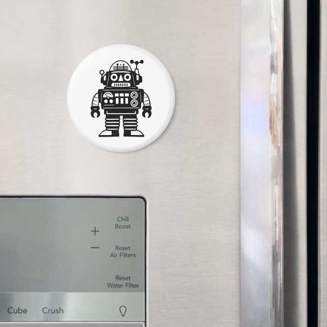 Retro Mid Century Inspired Robot Magnet (In Situ (Fridge))