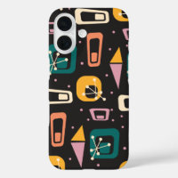 Retro Mid Century Mod Atomic Space Age Black