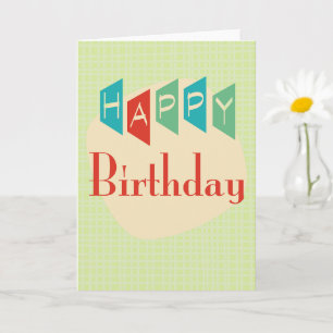 Retro Mid-Century Mod Birthday Card