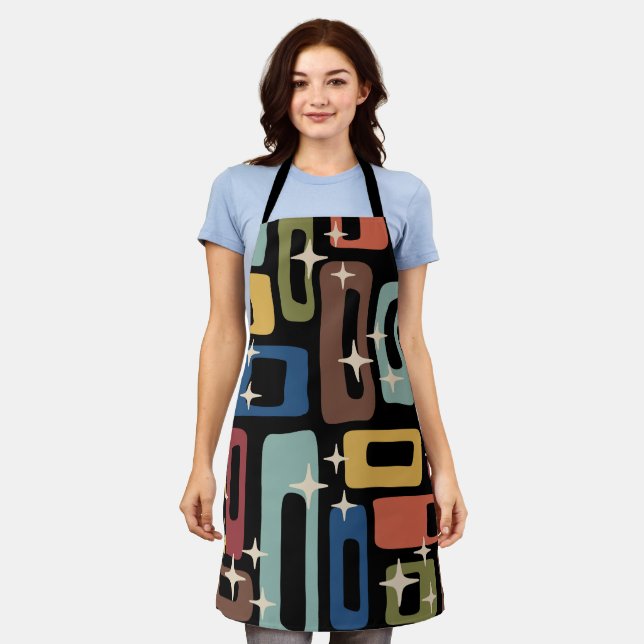 Retro Mid Century Modern Abstract Apron (Worn)