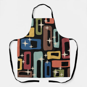 Retro Mid Century Modern Abstract Apron