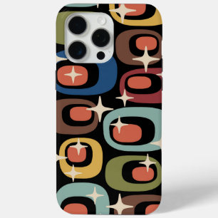 Retro Mid Century Modern Abstract iPhone 15 Pro Max Case