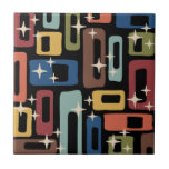 Retro Mid Century Modern Abstract Ceramic Tile<br><div class="desc">Colourful Retro Mid Century Modern Abstract Pattern.</div>