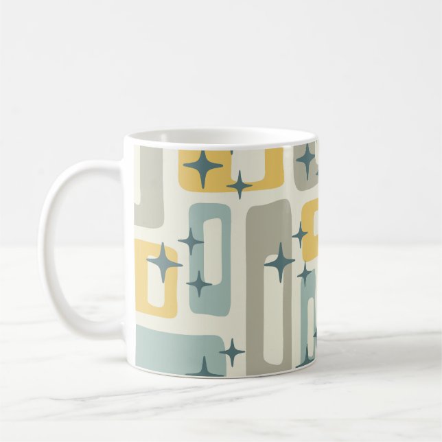 Retro Mid Century Modern Abstract Coffee Mug (Left)