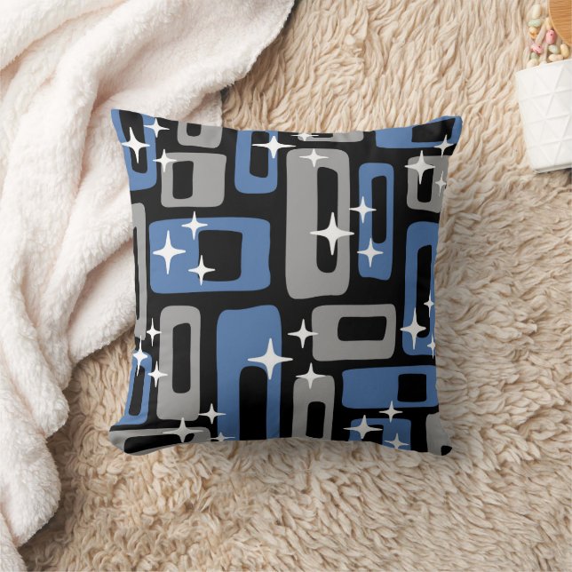 Retro Mid Century Modern Abstract Cushion (Blanket)