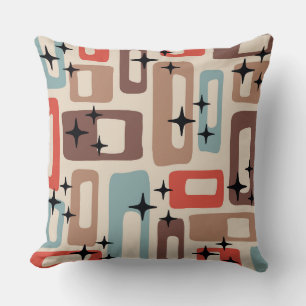 Retro Mid Century Modern Abstract Cushion