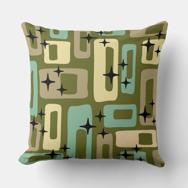 Retro Mid Century Modern Abstract Cushion (Front)