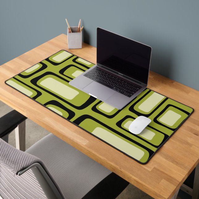 Retro Mid Century Modern Abstract Desk Mat (Office 2)