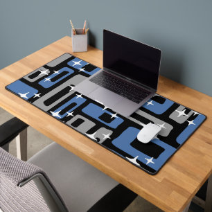 Retro Mid Century Modern Abstract Desk Mat
