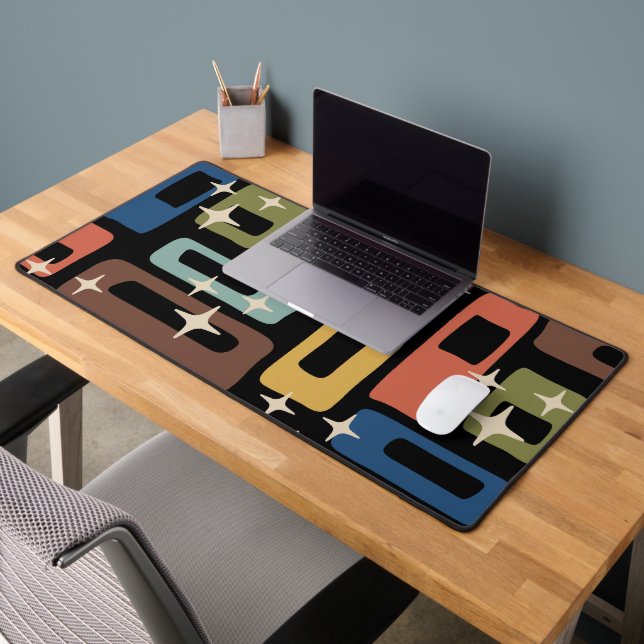 Retro Mid Century Modern Abstract Desk Mat (Office 2)