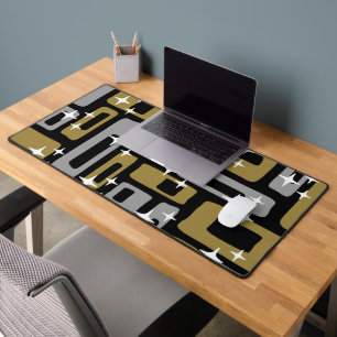 Retro Mid Century Modern Abstract Desk Mat