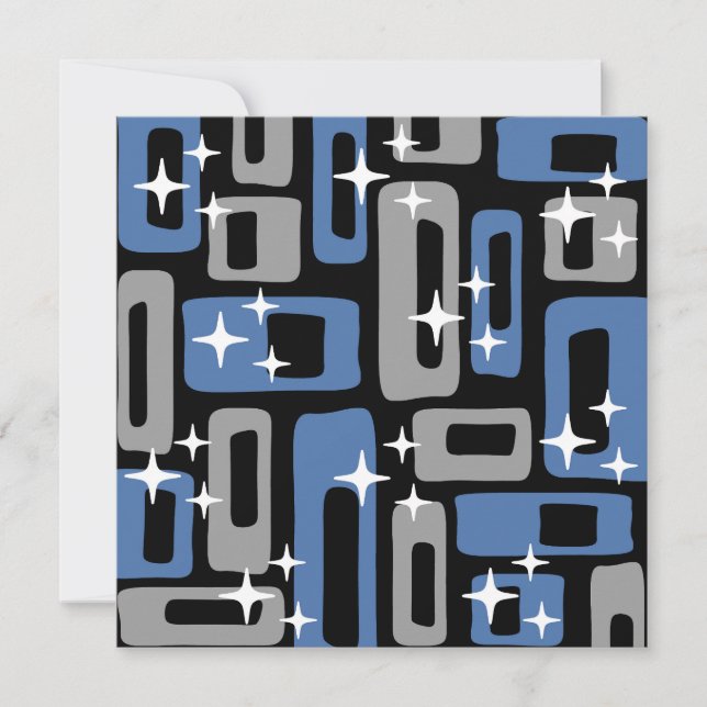 Retro Mid Century Modern Abstract Invitation (Front)