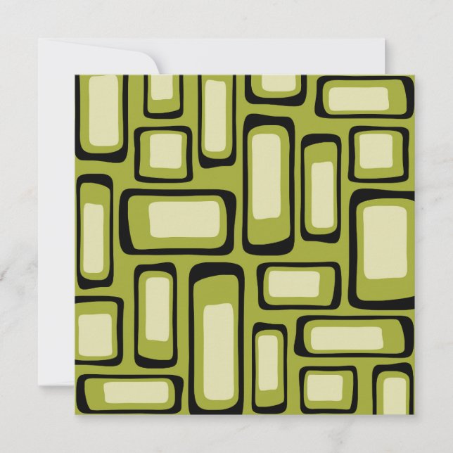 Retro Mid Century Modern Abstract Invitation (Front)