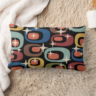 Retro Mid Century Modern Abstract Lumbar Cushion