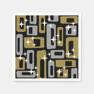 Retro Mid Century Modern Abstract Napkin