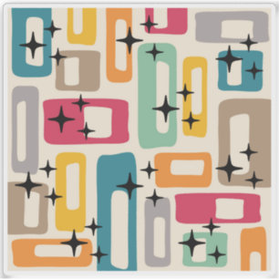 Retro Mid Century Modern Abstract Pattern