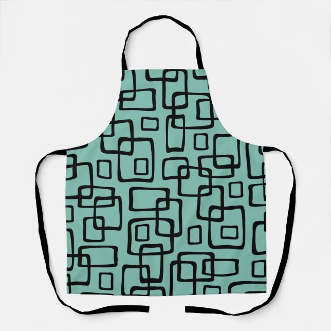 Retro Mid Century Modern Abstract Pattern Apron (Front)