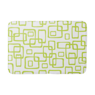 Retro Mid Century Modern Abstract Pattern Bath Mat