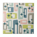 Retro Mid Century Modern Abstract Pattern Ceramic Tile<br><div class="desc">Colourful Retro Mid Century Modern Abstract Pattern.</div>