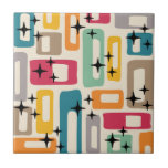 Retro Mid Century Modern Abstract Pattern Ceramic Tile<br><div class="desc">Colourful Retro Mid Century Modern Abstract Pattern.</div>