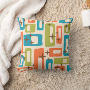 Retro Mid Century Modern Abstract Pattern Cushion