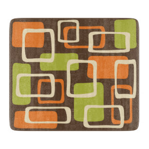 Retro Mid Century Modern Abstract Pattern Cutting Board