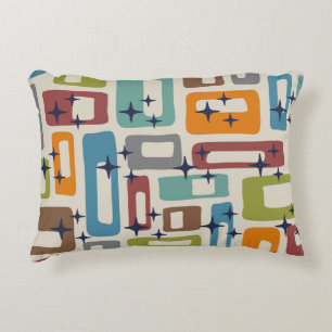 Retro Mid Century Modern Abstract Pattern Decorative Cushion