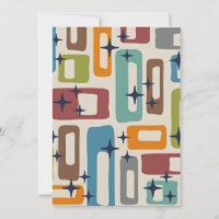 Retro Mid Century Modern Abstract Pattern