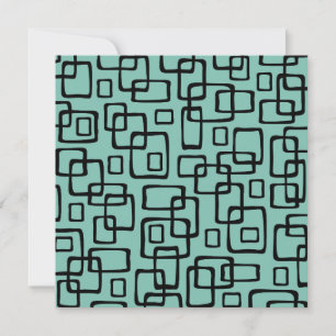 Retro Mid Century Modern Abstract Pattern Invitation