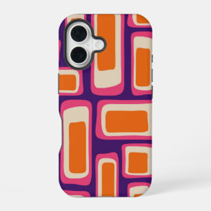 Retro Mid Century Modern Abstract Pattern iPhone 16 Case
