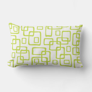 Retro Mid Century Modern Abstract Pattern Lumbar Cushion
