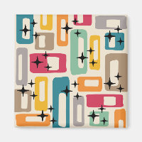 Retro Mid Century Modern Abstract Pattern
