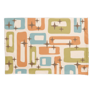 Retro Mid Century Modern Abstract Pattern Pillowcase
