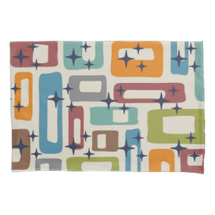 Retro Mid Century Modern Abstract Pattern Pillowcase