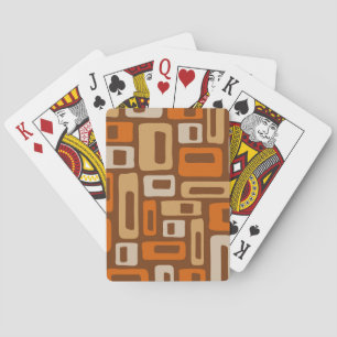 Retro Mid Century Modern Abstract Pattern Playing Cards