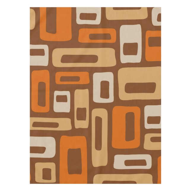 Retro Mid Century Modern Abstract Pattern Tablecloth (Front)