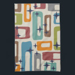 Retro Mid Century Modern Abstract Pattern Tea Towel<br><div class="desc">Colourful Retro Mid Century Modern Abstract Pattern.</div>