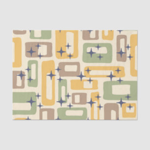 Retro Mid Century Modern Abstract Pattern Tissue Paper