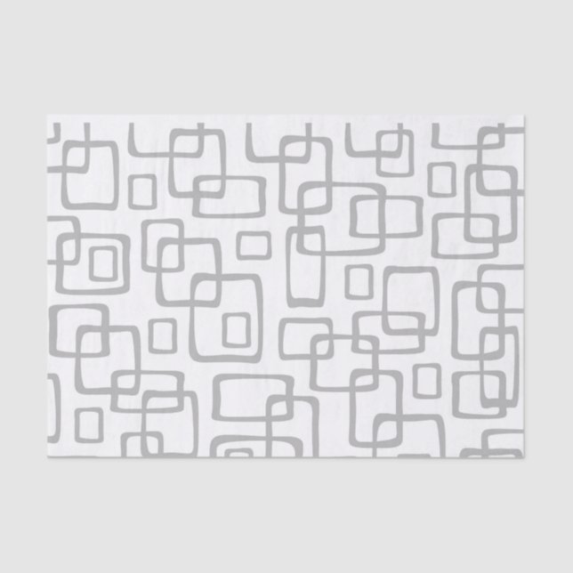Retro Mid Century Modern Abstract Pattern Tissue Paper (Front)