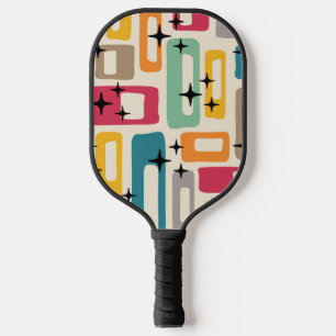 Retro Mid Century Modern Abstract Pickleball Paddle