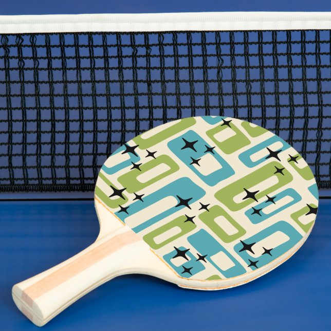 Retro Mid Century Modern Abstract Ping Pong Paddle (Insitu)