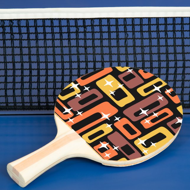 Retro Mid Century Modern Abstract Ping Pong Paddle (Insitu)