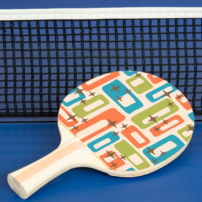 Retro Mid Century Modern Abstract Ping Pong Paddle (Insitu)