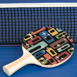 Retro Mid Century Modern Abstract Ping Pong Paddle