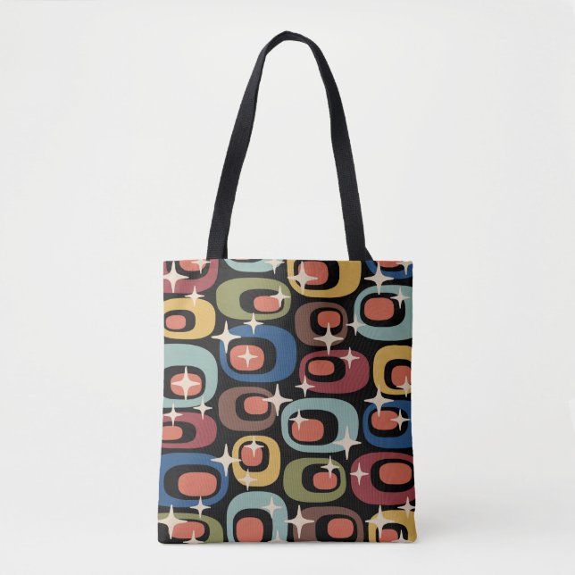 Retro Mid Century Modern Abstract Tote Bag (Front)
