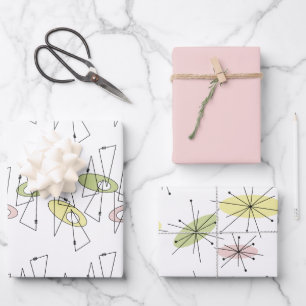 Retro Mid-Century Modern Any Occasion Wrapping Paper Sheet