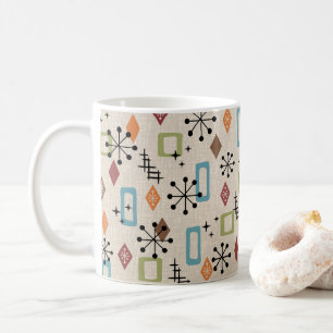 Retro Mid Century Modern Atomic Abstract Pattern Coffee Mug