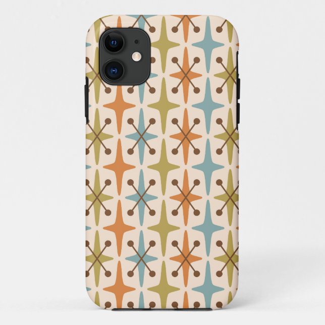 Retro Mid Century Modern Atomic Age Pattern Case-Mate iPhone Case (Back)