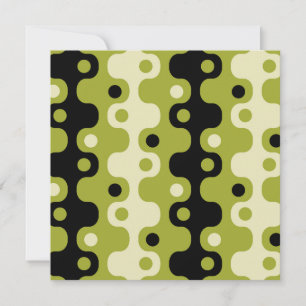 Retro Mid Century Modern Atomic Pattern Invitation