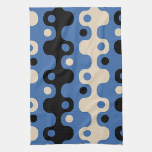 Retro Mid Century Modern Atomic Pattern Tea Towel
